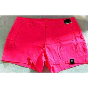 a.n.a. Women's Twill Chino Shorts Size 12 Solid Pink  NEW